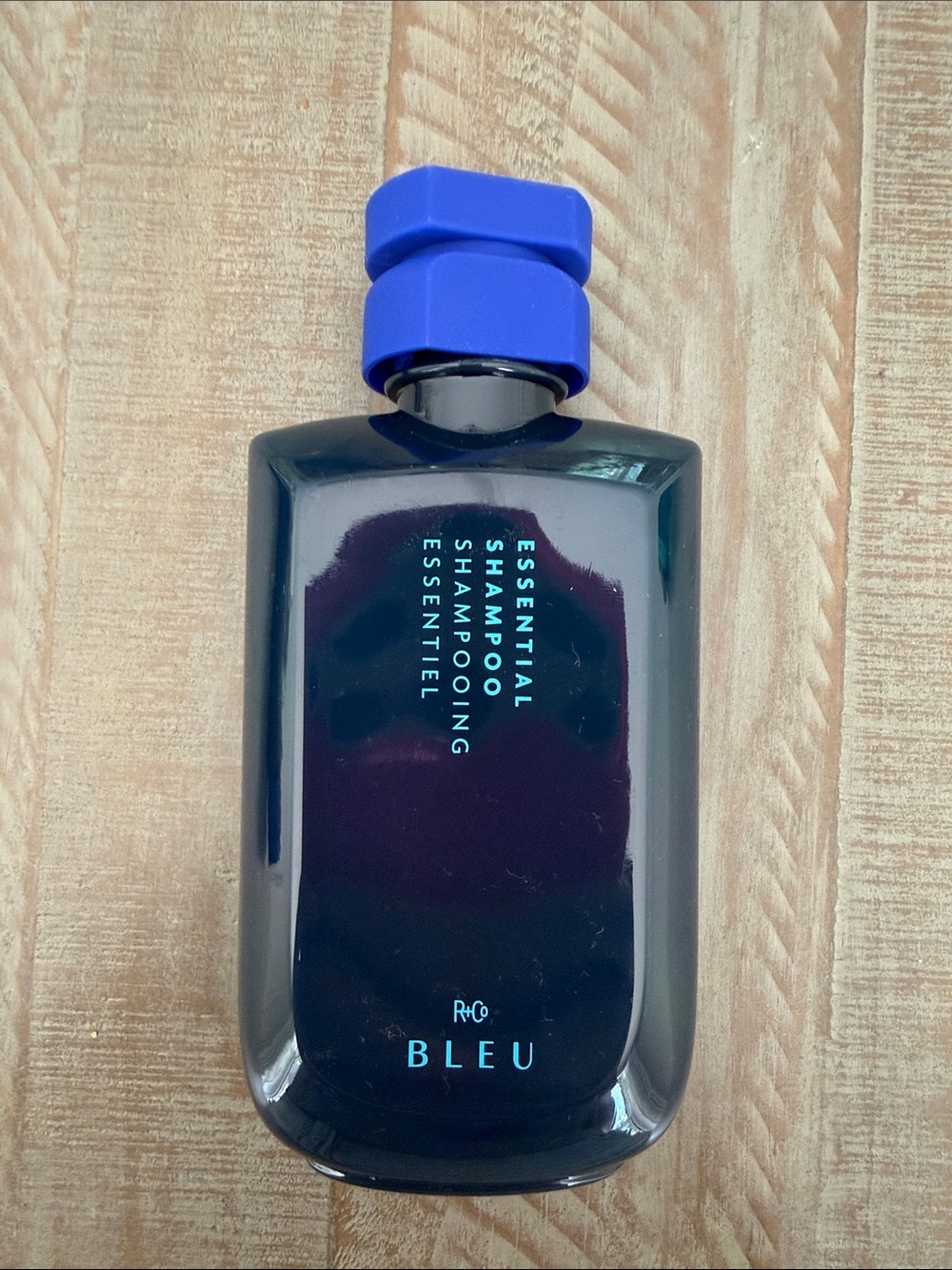 R+Co Bleu Essential Shampoo - Navy Bottle with Royal Blue Cap-NEW